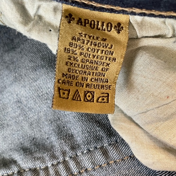 Apollo Jeans Size 5/6 Dark Wash Womens Bootcut Embellished Jeans - Picture 10 of 10